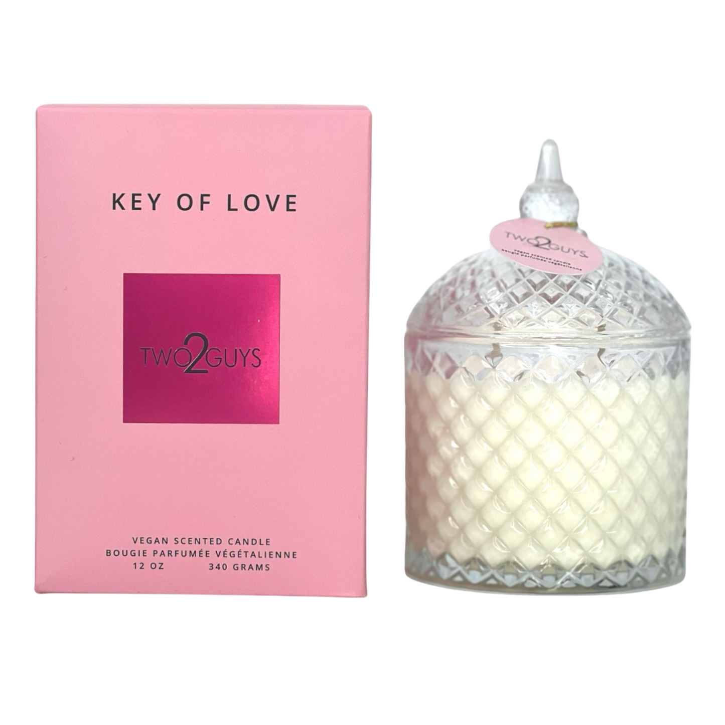 Vela portátil vegana Key of Love 12 oz