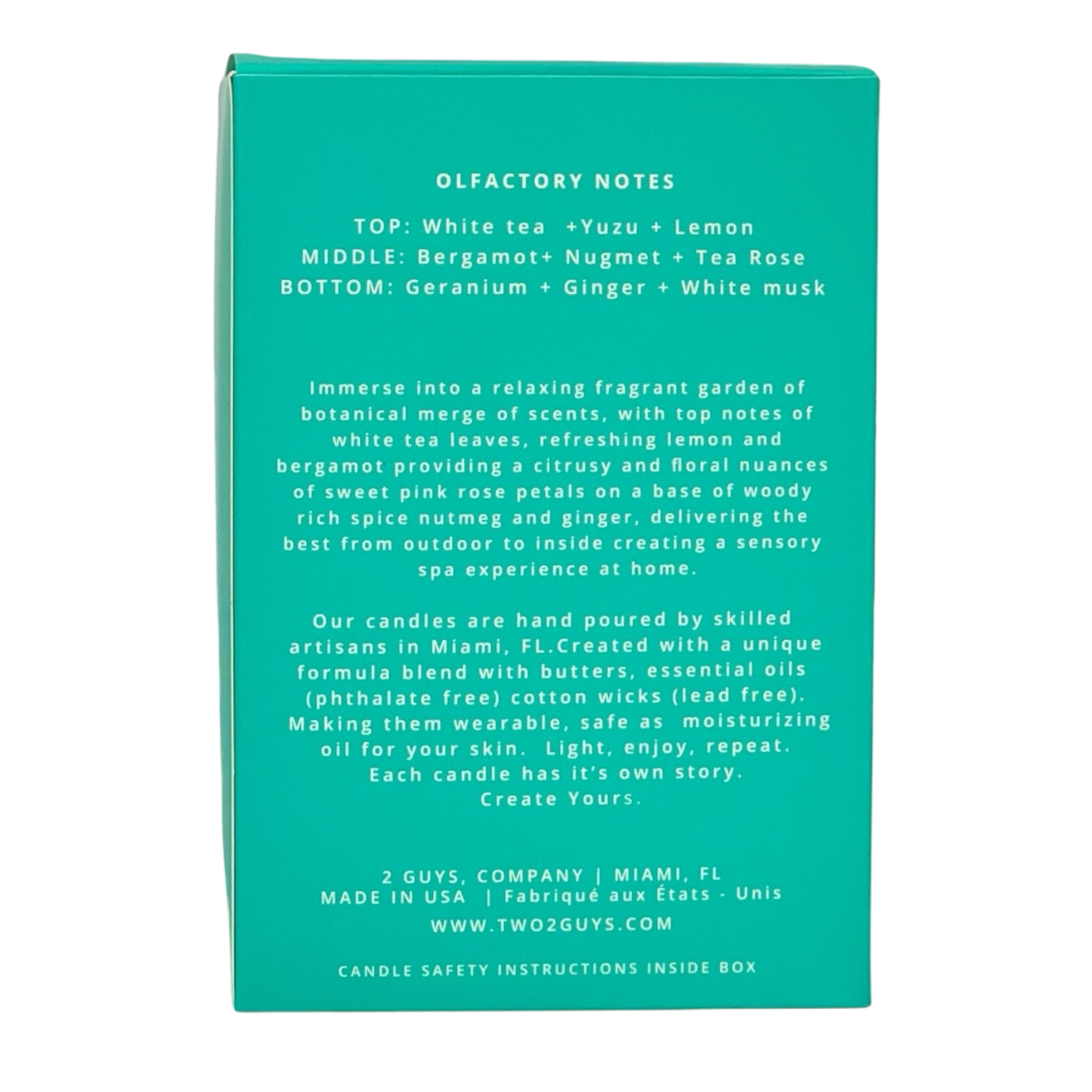 Amazing Time Candle – White Tea & Ginger Bliss
