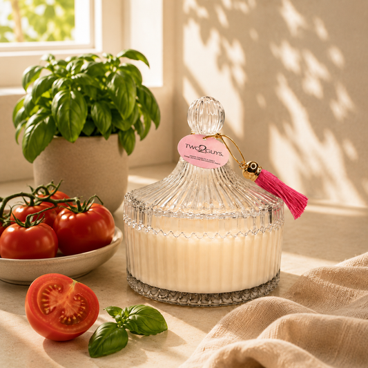 Tomato Leaf and Basil Candle: A Fresh Botanical Luxury Candle for Your Home